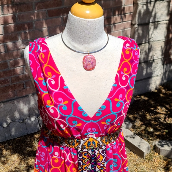 Handcrafted artisan morano glass pendant - Picture 3 of 6